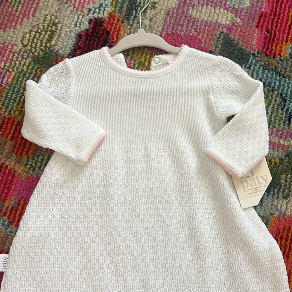 Kids White Casual Dress
